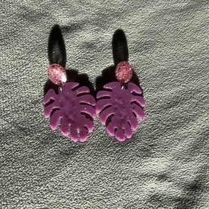 Handmade resin earrings! Made with hard work, love, and lots of glitter!